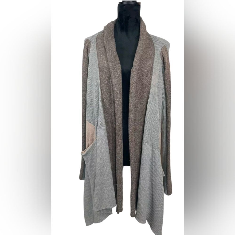 Anthropologie Sparrow Lagenlook Open front knit drape cardigan Sweater size S